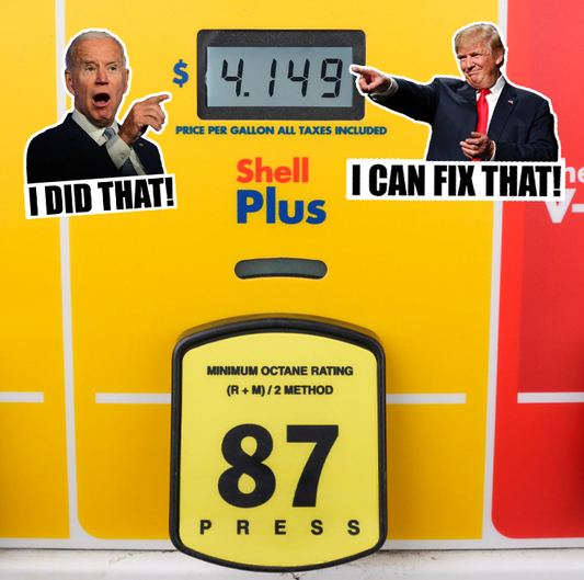 Trump and Biden Gas Pump Stickers (COMBO)