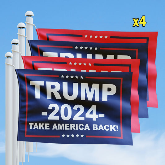 4x Trump 2024 "Take America Back" Flag